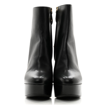 Louis Vuitton Calfskin Monogram Afterglow Platform Ankle Boots 38 Black 2 of 11