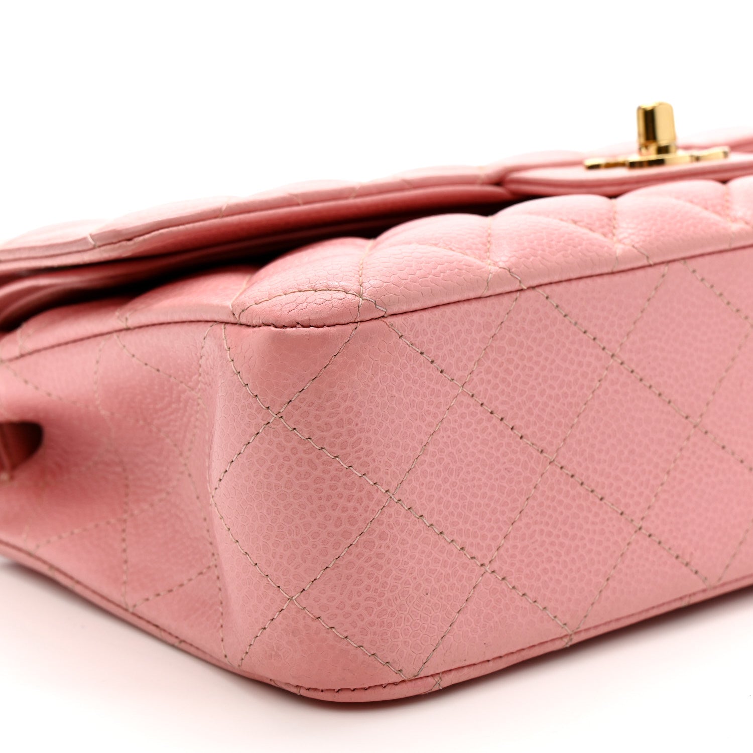 Chanel Caviar Quilted Medium Double Flap Pink 9 of 14