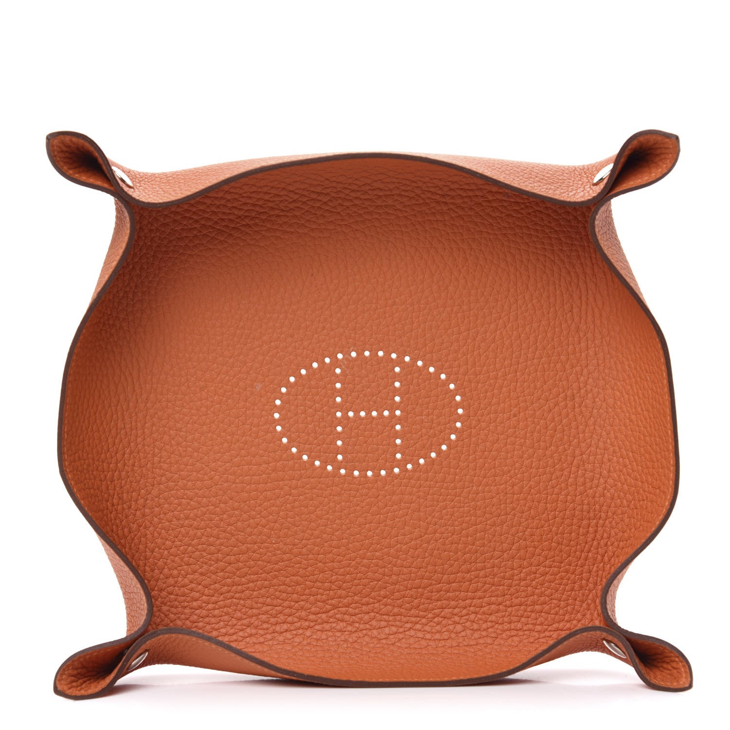 Hermes Taurillon Clemence Mises et Relances Change Tray Potiron 1 of 9