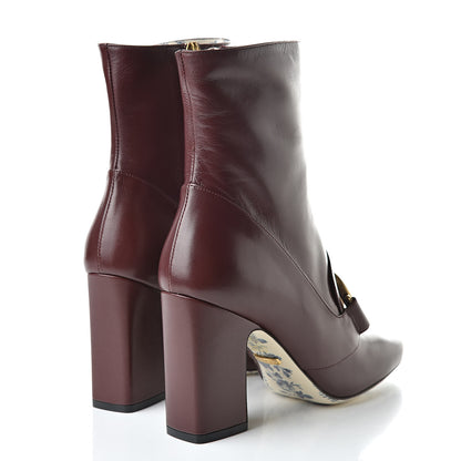 Gucci Malaga Kid GG Victoire 95mm Ankle Boots 35.5 Vintage Bordeaux 4 of 10