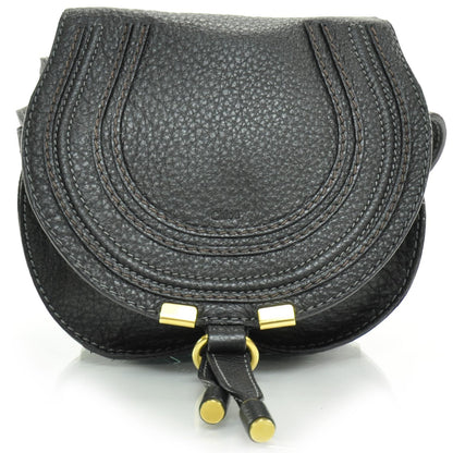 Chloe Leather Marcie Round Crossbody Bag Black 1 of 9