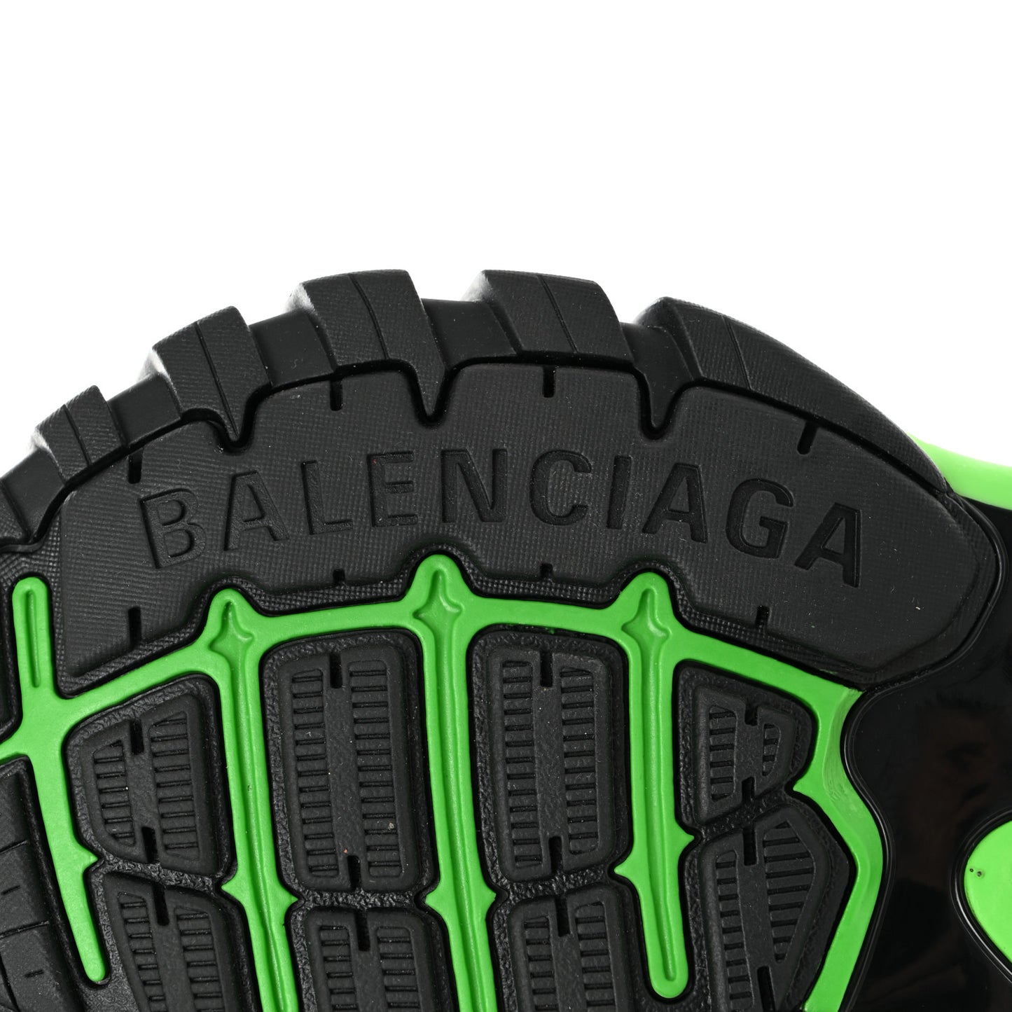 Rubber Neoprene Bi-Color Womens Track Sandals 37 Black Fluo Green