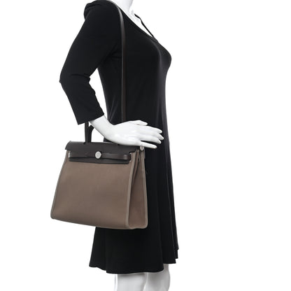 Hermes Vache Hunter Toile Herbag Zip 31 PM Etoupe Ebene 2 of 12