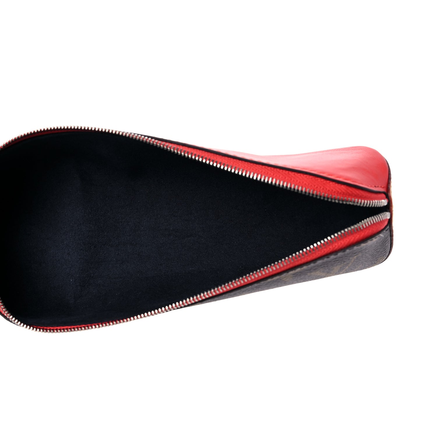 Monogram Elizabeth Pencil Pouch Red