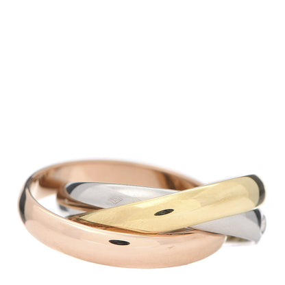 Cartier 18K Pink Yellow White Gold Diamond Classic Les Must De Trinity Ring 49 4.75 3 of 5