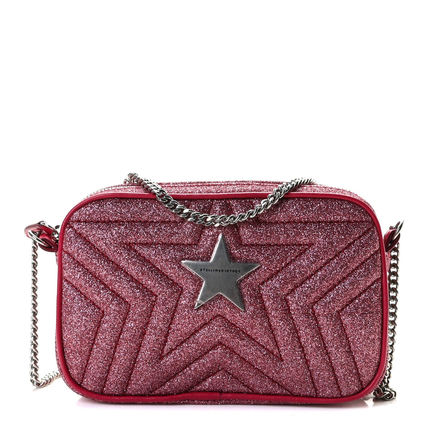 Glitter Star Patch Shoulder Bag Pink