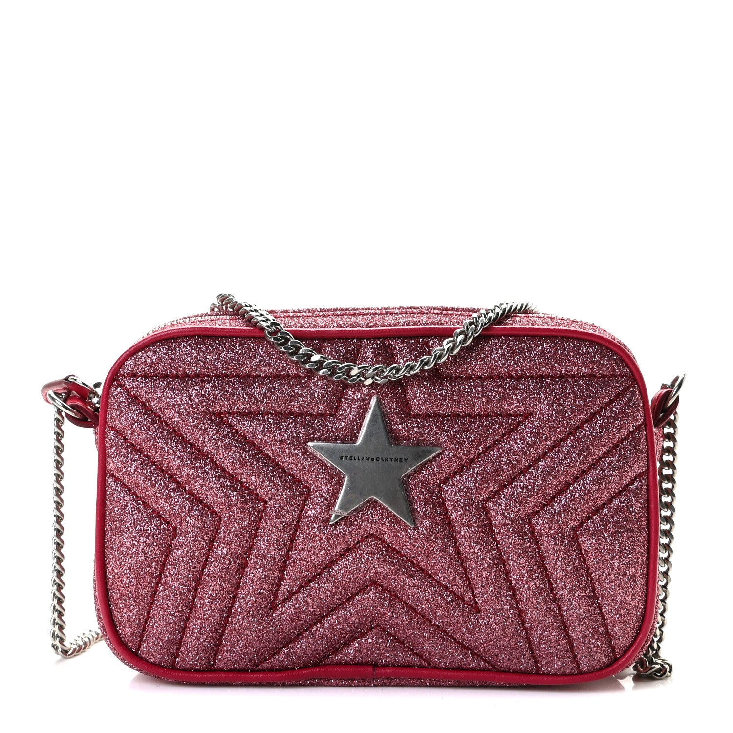Stella McCartney Glitter Star Patch Shoulder Bag Pink 1 of 9
