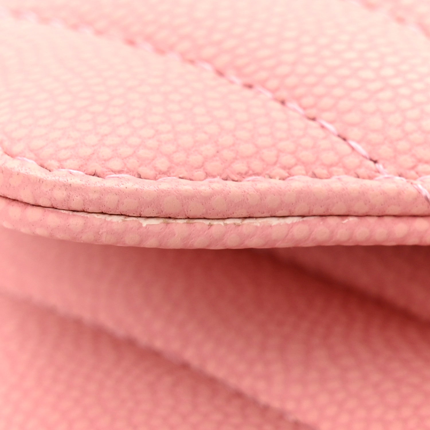 Chanel Caviar Flat Chevron Quilted Medium Double Flap Pink 11 of 12