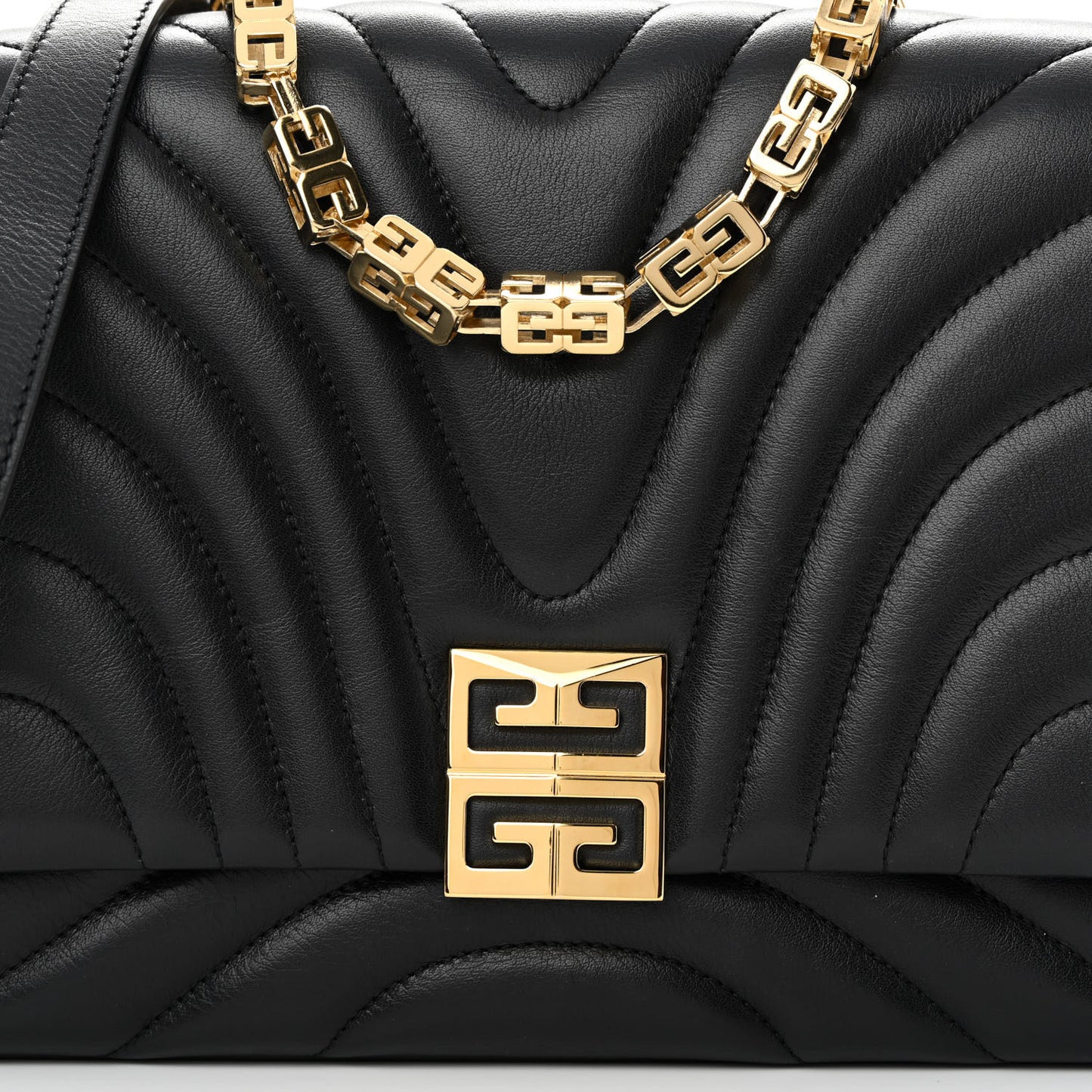 Calfskin Quilted Medium 4G Shoulder Bag Black