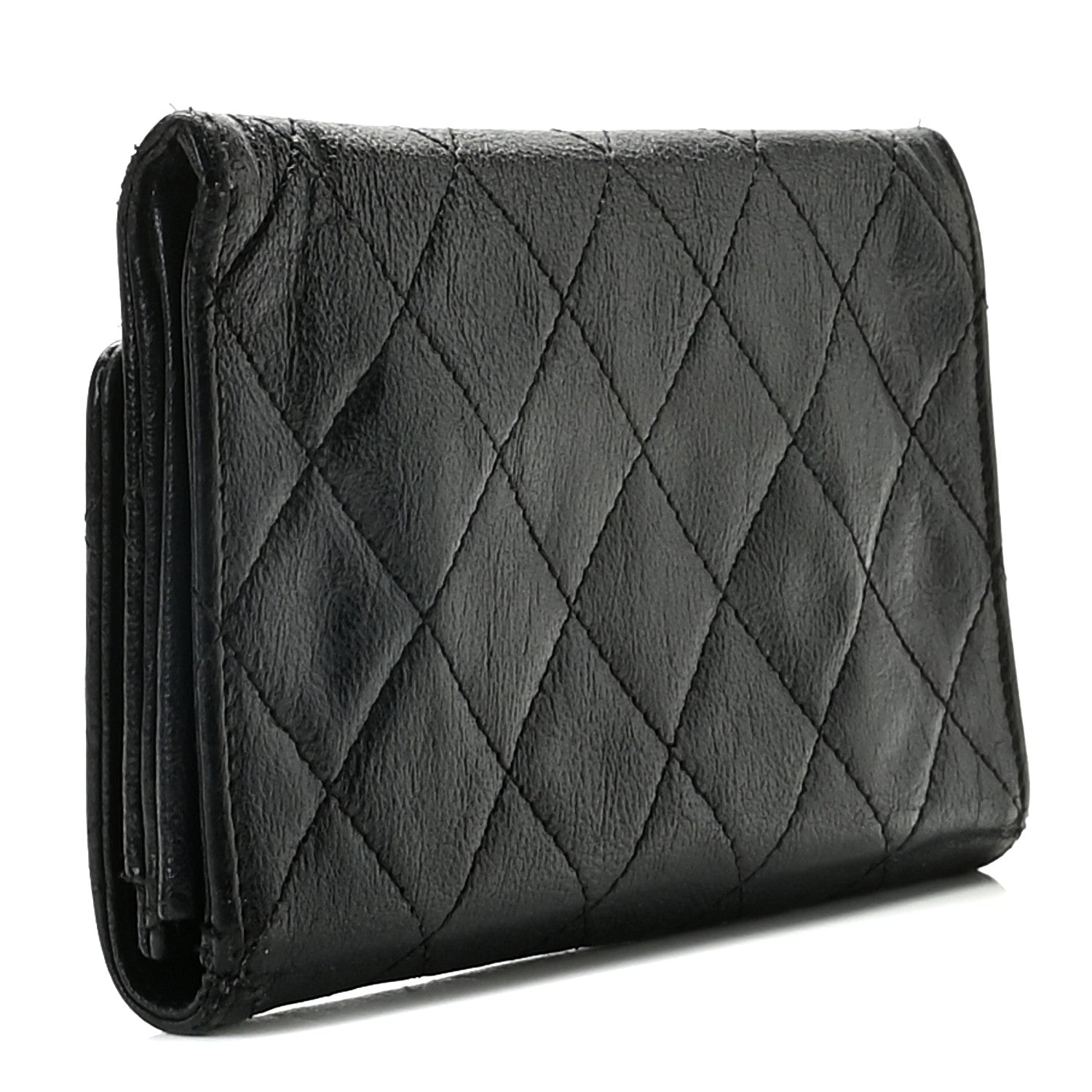 Chanel Calfskin Quilted Flap Wallet Black 3 of 13