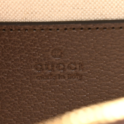 Gucci GG Supreme Monogram Textured Dollar Calfskin Web Medium Ophidia Top Handle Bowler Bag Beige Ebony New Acero 6 of 10