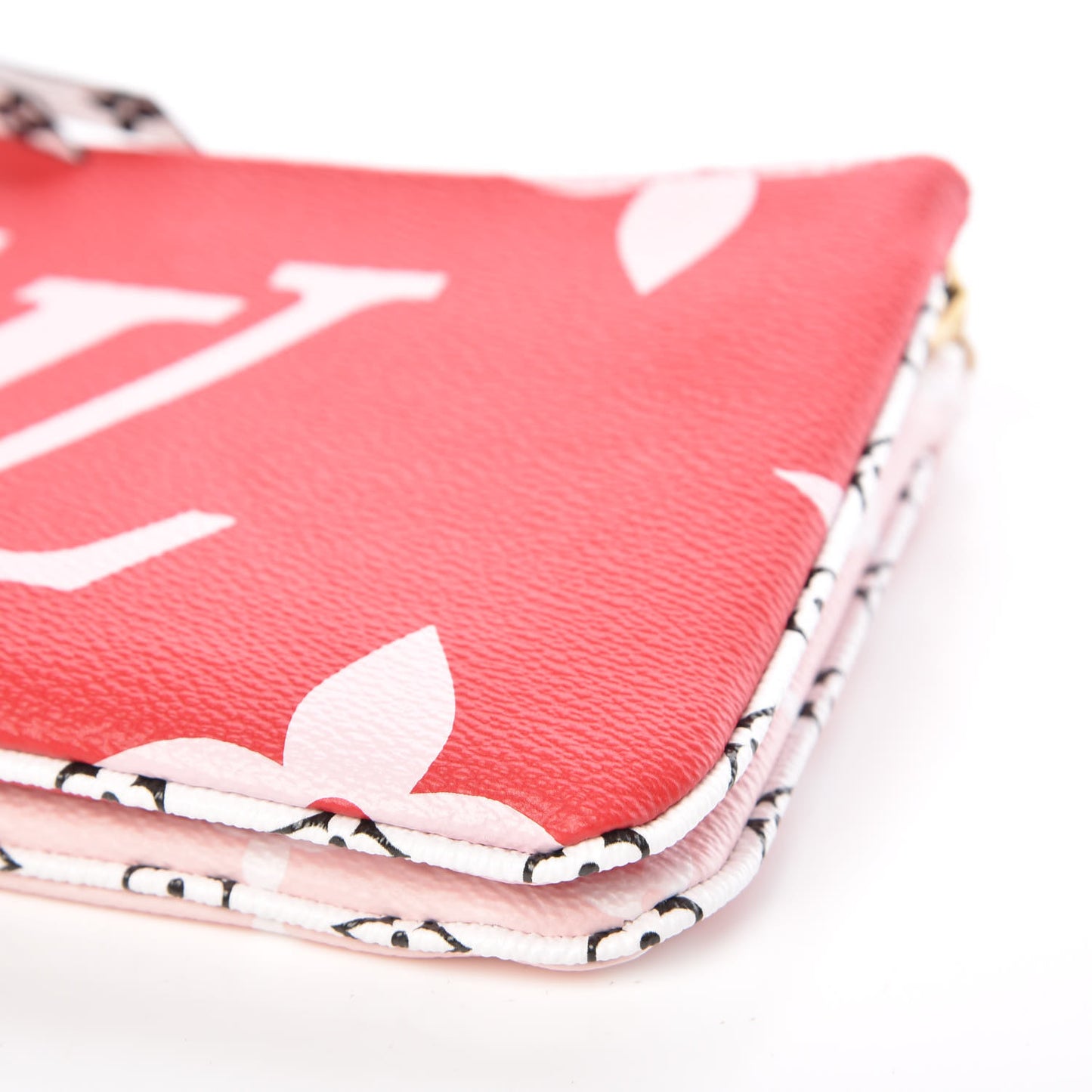 Monogram Giant Double Zip Pochette Rouge