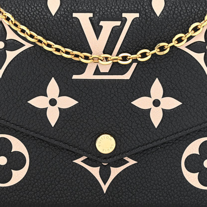 Louis Vuitton Empreinte Monogram Giant Felicie Pochette Black Beige 7 of 10
