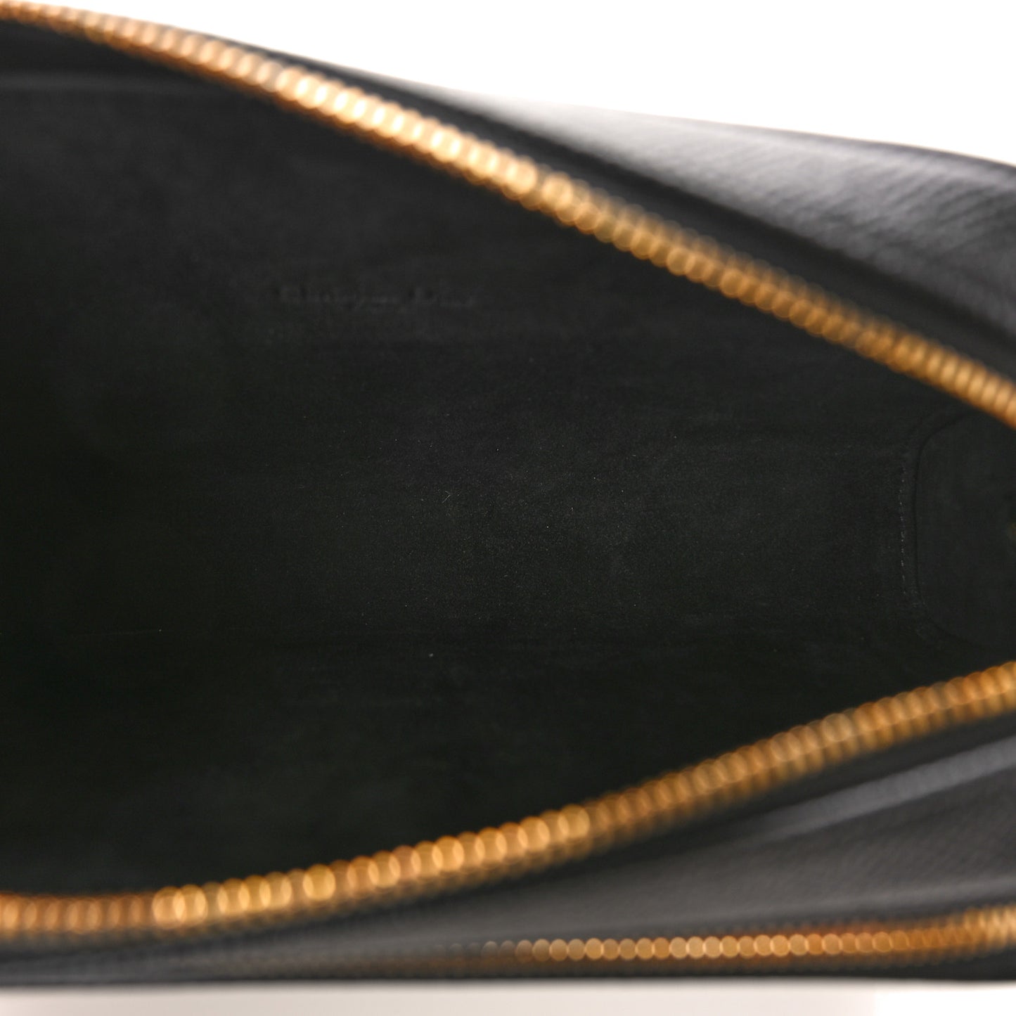 Grained Calfskin Caro Double Pouch Black