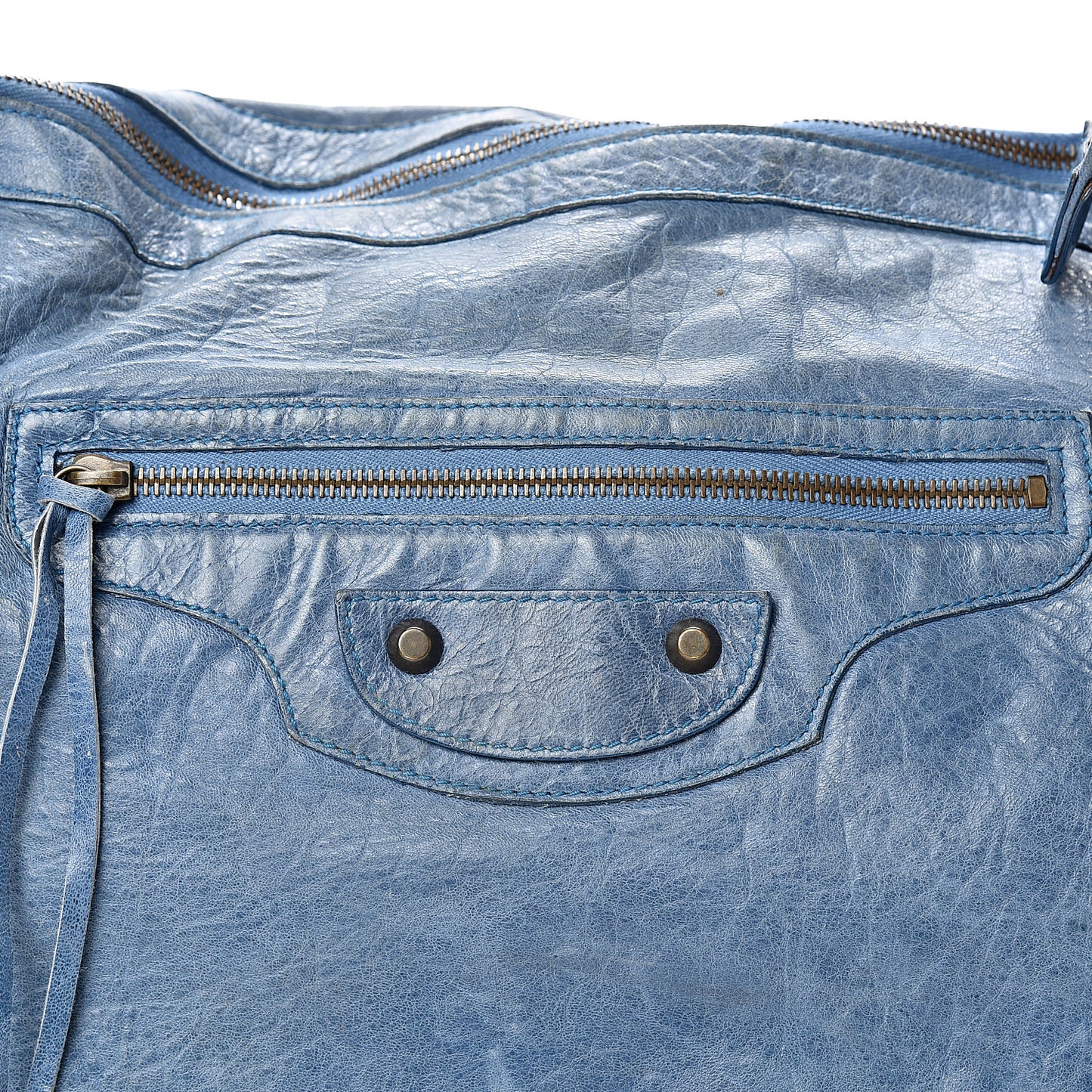 Agneau Classic Hardware Day Hobo Bleu Glacier