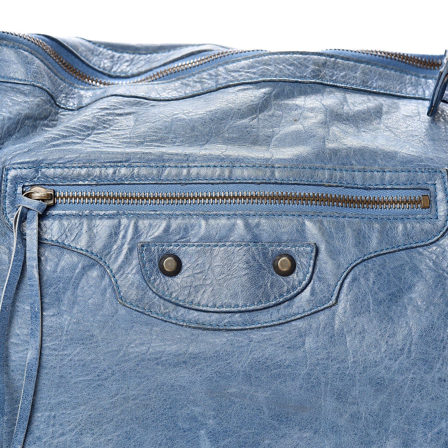 Balenciaga Agneau Classic Hardware Day Hobo Bleu Glacier 7 of 19