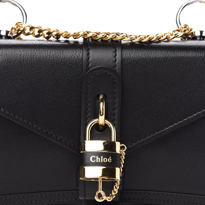 Chloe Shiny Goatskin Calfskin Aby Chain Shoulder Bag Black 11 of 11
