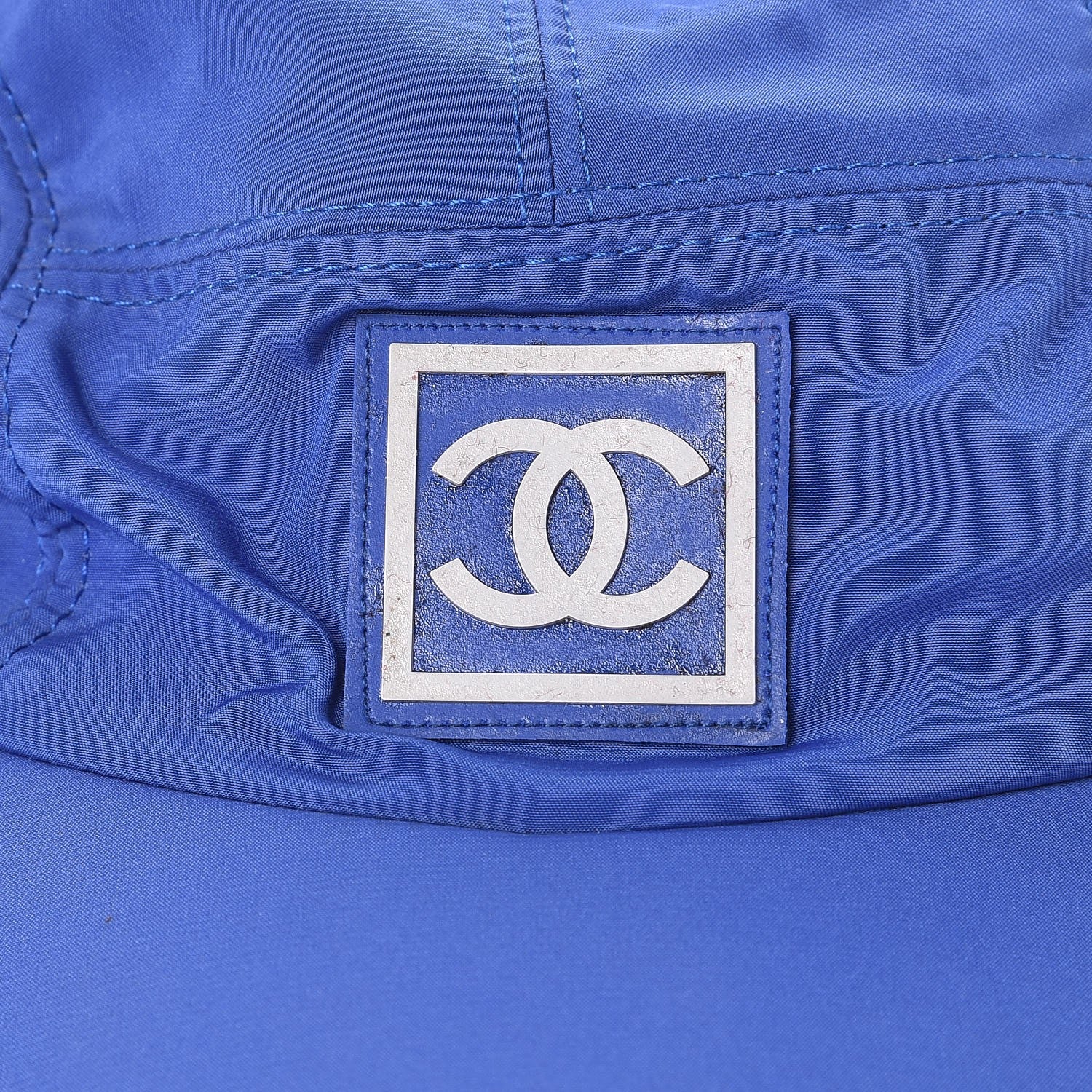 Chanel Nylon CC Cap Hat M Blue 4 of 8