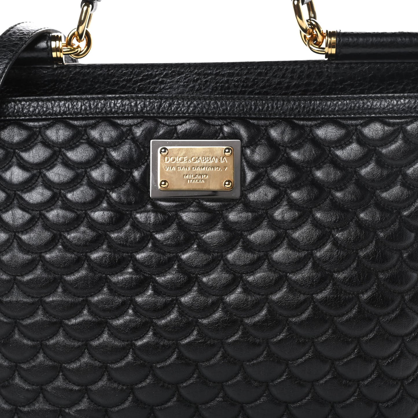 Calfskin Quilted Extra Large Miss Sicily Satchel Black