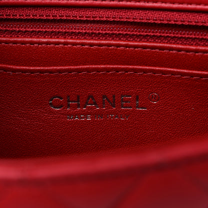 Chanel Lambskin Quilted Mini Rectangular Flap Red 5 of 9