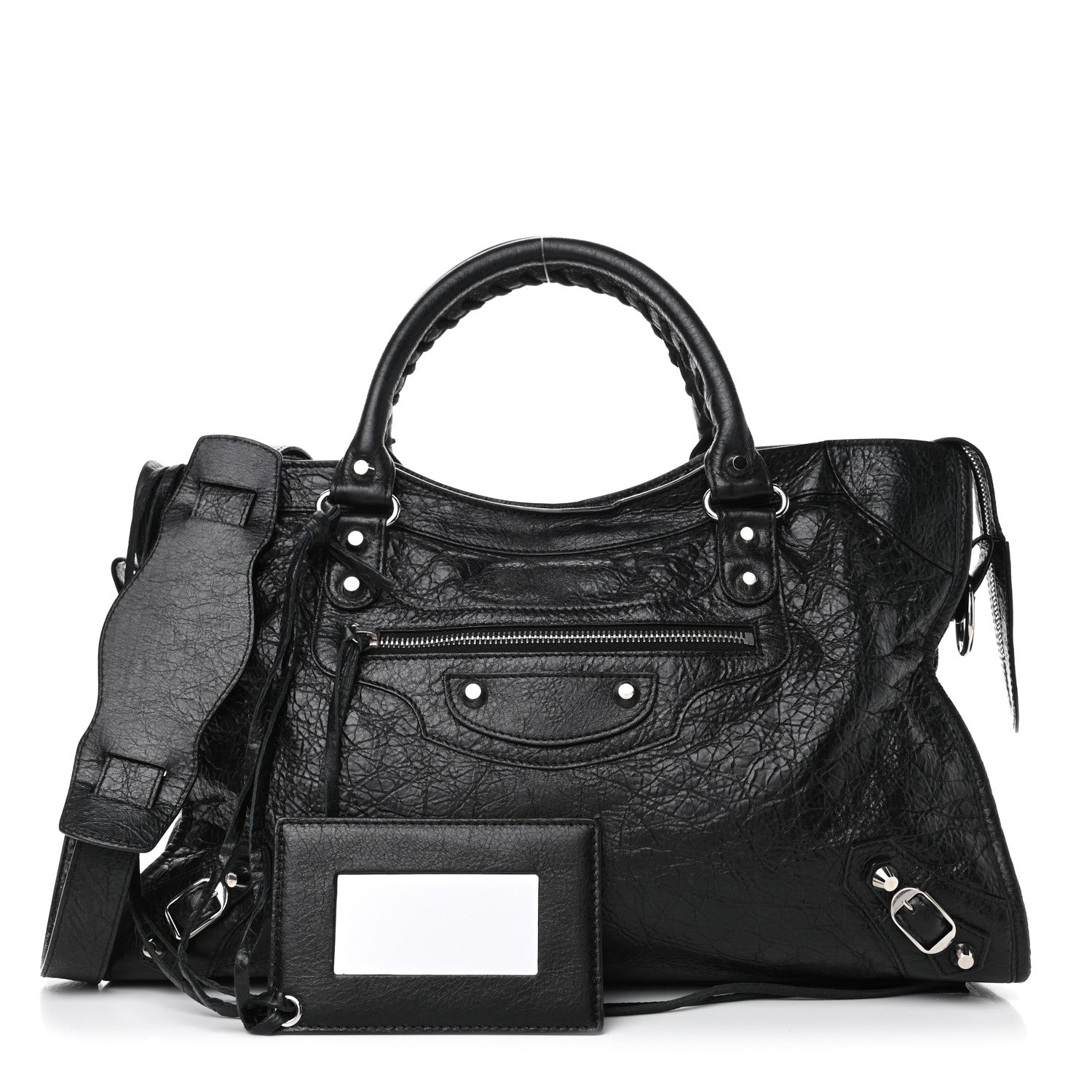 Balenciaga Agneau Classic Silver Hardware City Black 1 of 4