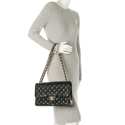 Chanel Caviar Quilted Jumbo Double Flap Black 2 of 9