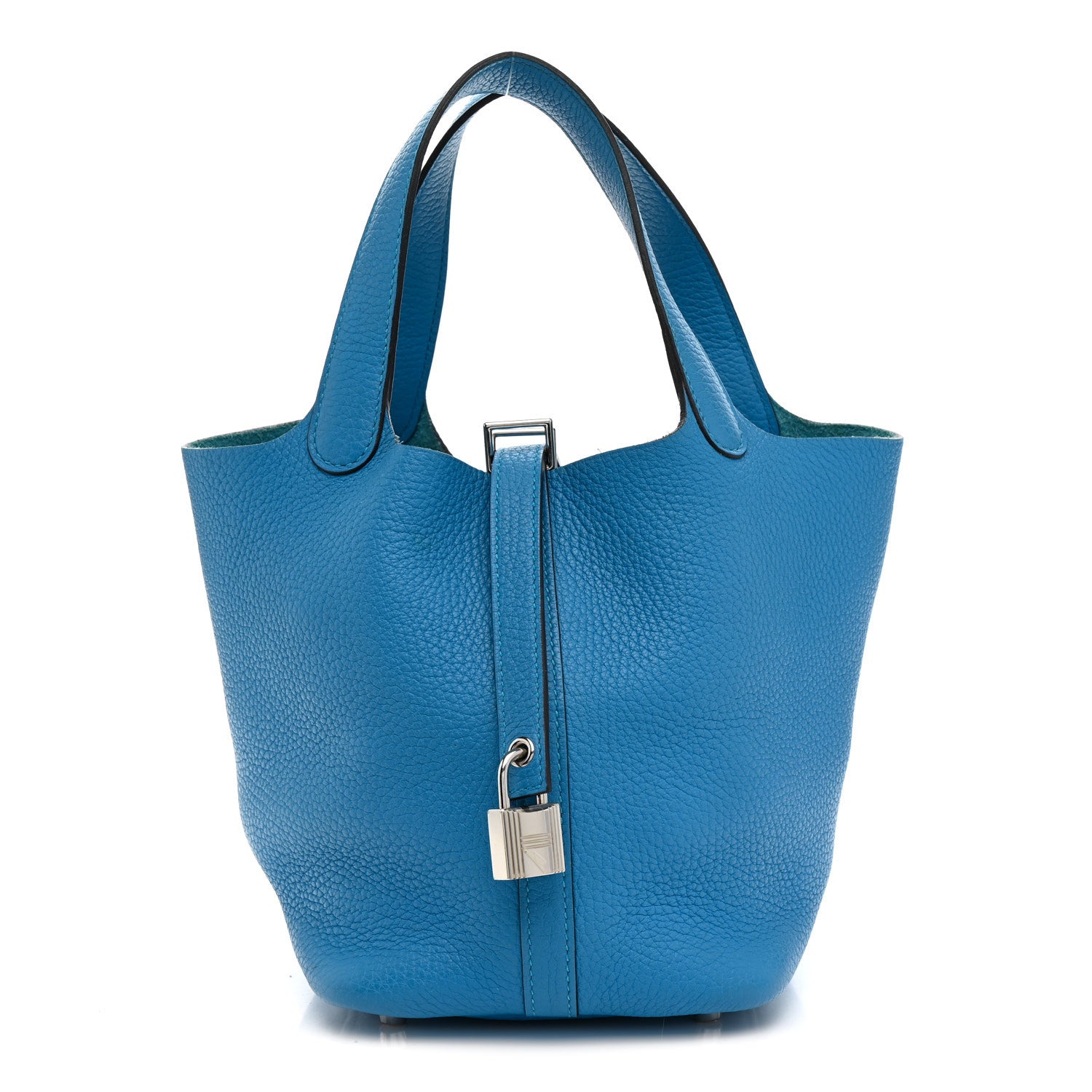 Hermes Taurillon Clemence Picotin Lock 18 PM Bleu Frida 1 of 10