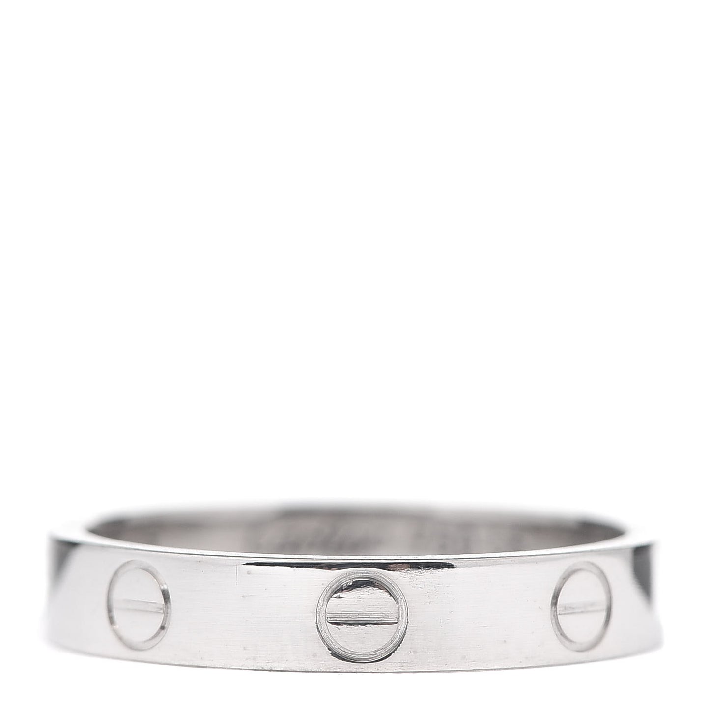 18K White Gold 3.5mm LOVE Wedding Band Ring 55 7.25