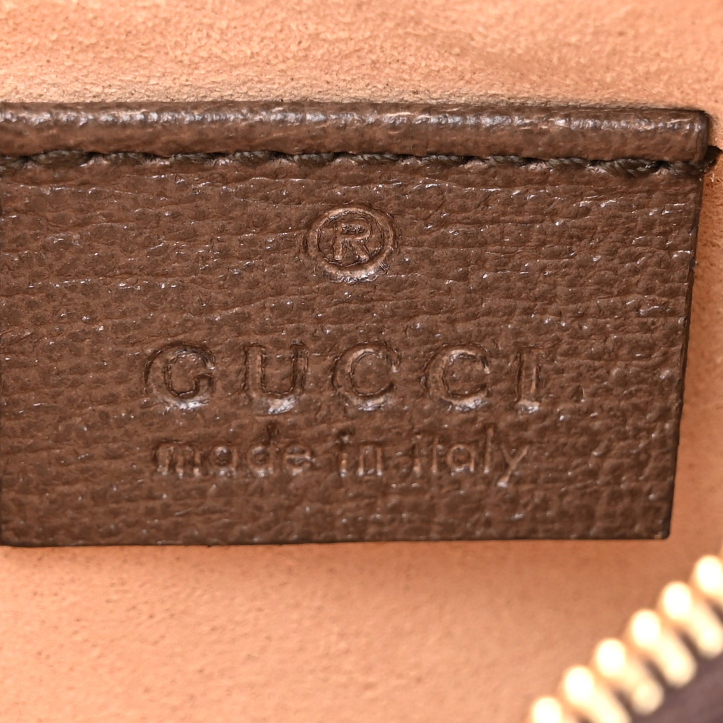 GG Supreme Monogram Web Ophidia Zip Card Case Brown