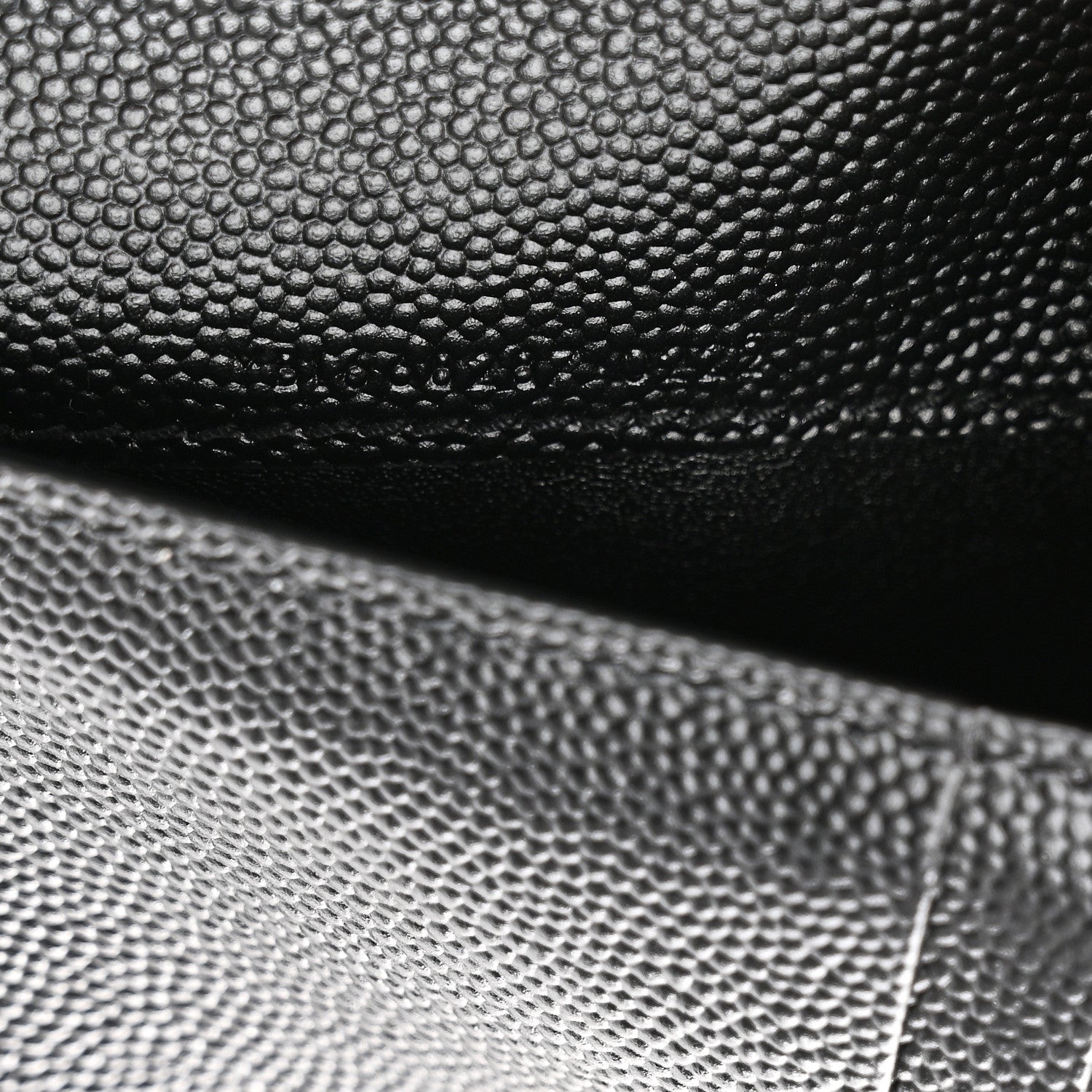 Saint Laurent Grain De Poudre Matelasse Chevron Monogram Zipped Two-Part Wallet Black 7 of 8