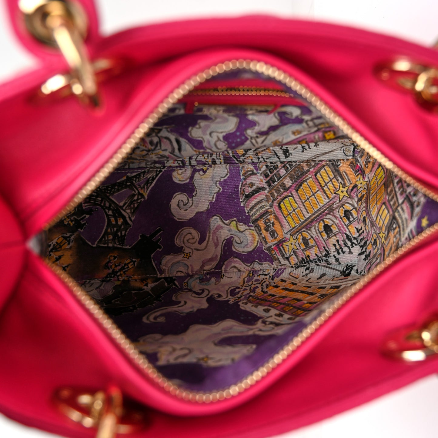 Lambskin Cannage Medium Lady Dior Pink