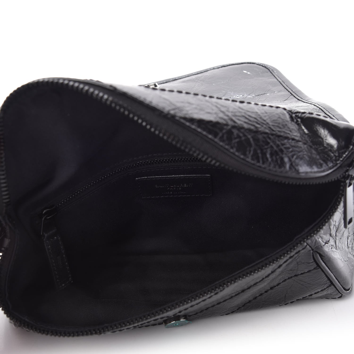 Saint Laurent Crinkled Calfskin Matelasse Monogram Niki Body Bag Black 5 of 10
