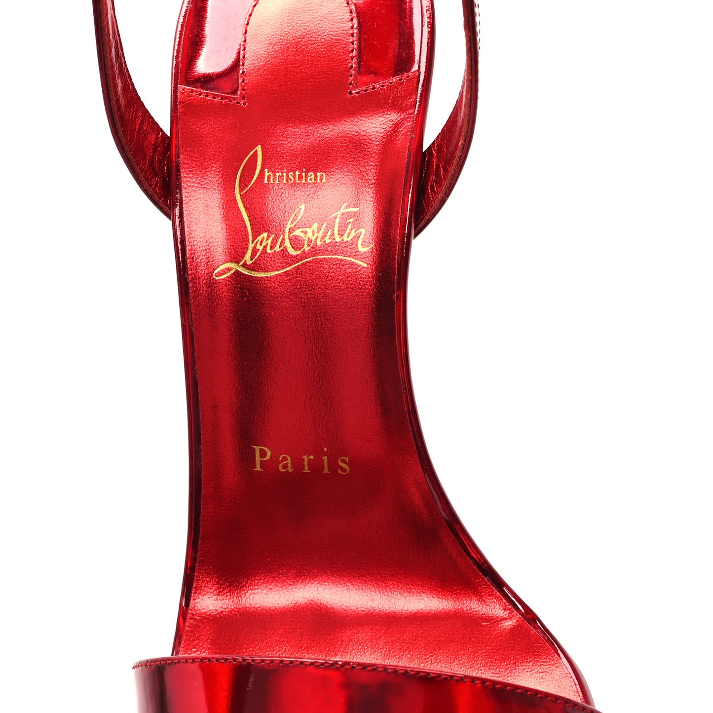 Patent Crystal Lipchick 100 Sandals 39 Loubi