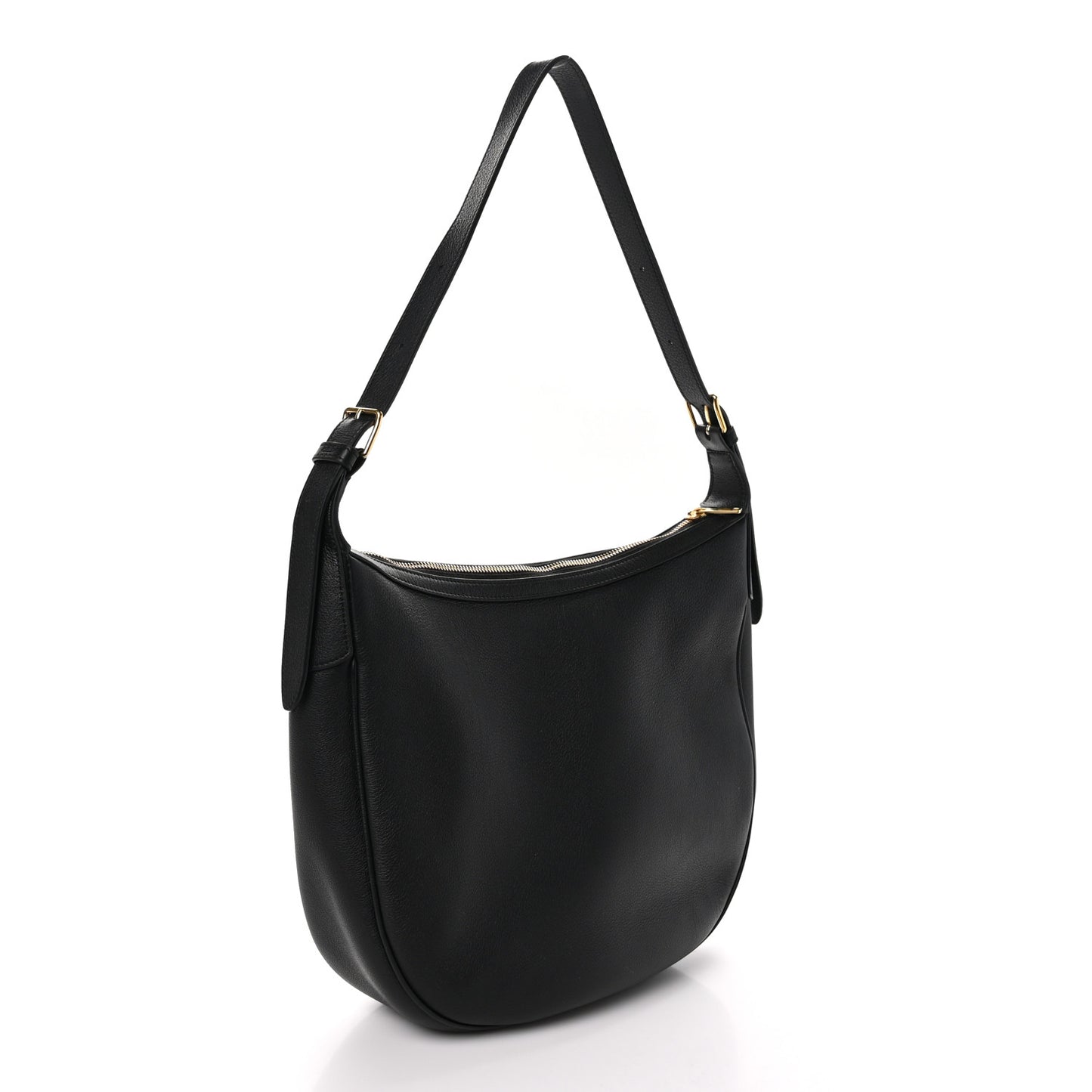 Supple Calfskin Cuir Triomphe Heloise Shoulder Bag Black