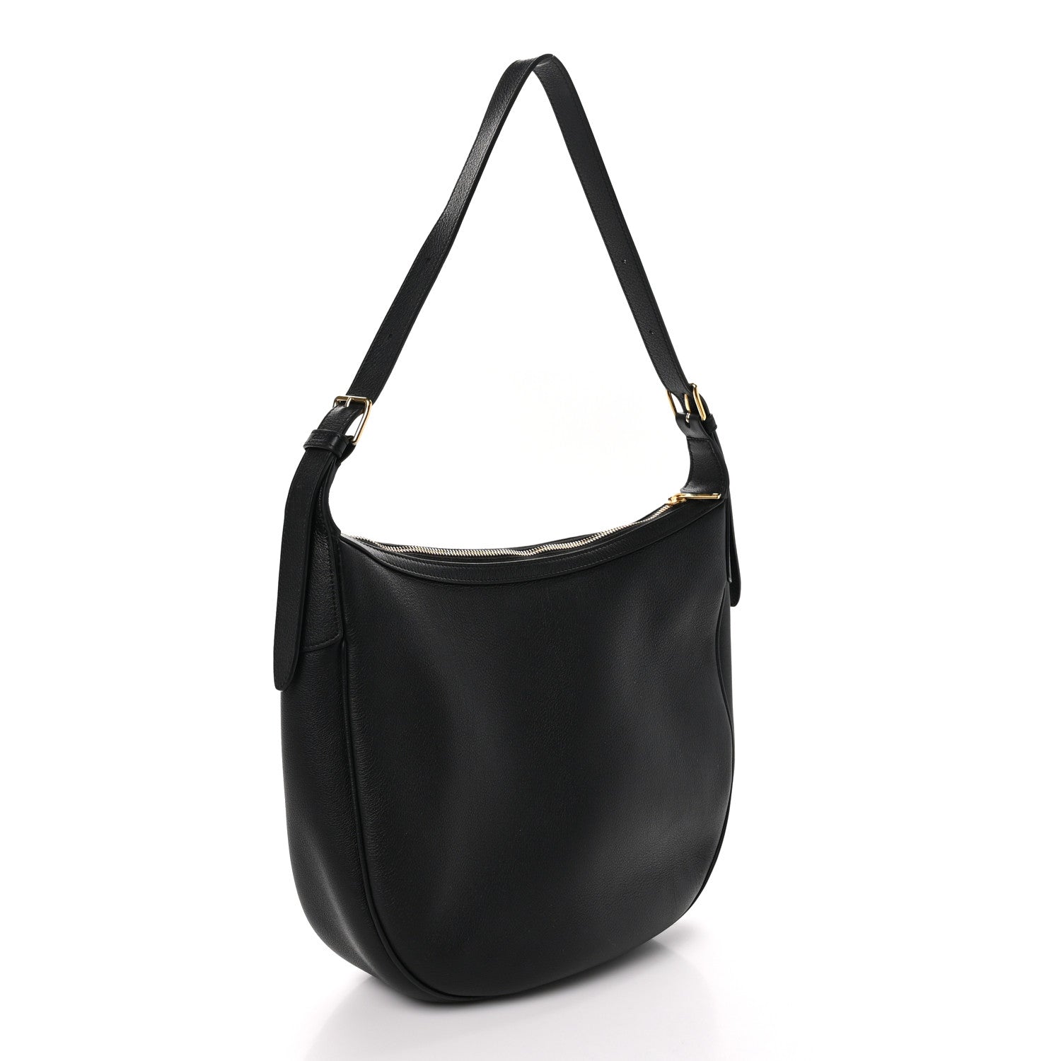 Celine Supple Calfskin Cuir Triomphe Heloise Shoulder Bag Black 3 of 9