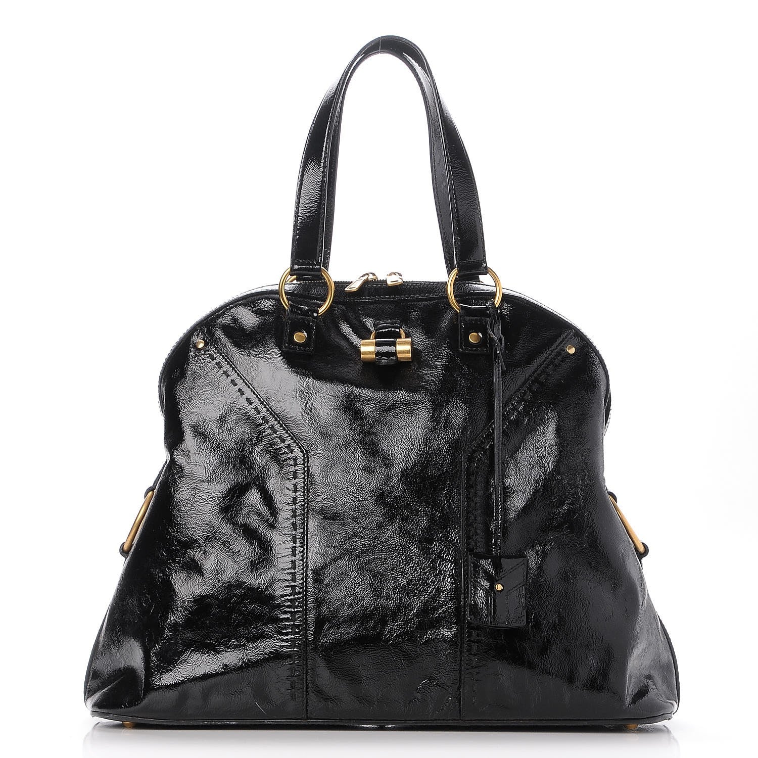 Saint Laurent Patent Oversized Muse Black 1 of 8