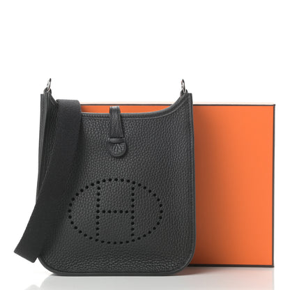 Hermes Taurillon Clemence Evelyne TPM Black 11 of 11