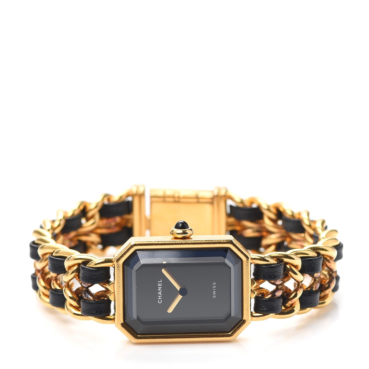 Chanel Stainless Steel Lambskin 20mm Chain Premiere Quartz Watch Gold M 2 of 5