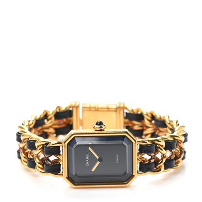 Chanel Stainless Steel Lambskin 20mm Chain Premiere Quartz Watch Gold M 2 of 5