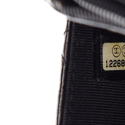 Chanel Aged Calfskin Striped Reissue Wallet On Chain WOC Black 8 of 10