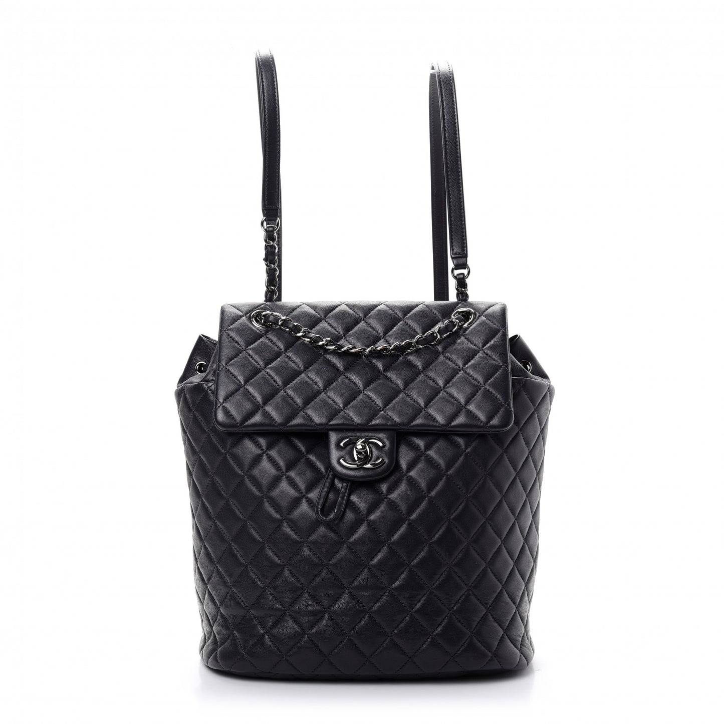 Lambskin Quilted Large Urban Spirit Backpack Navy