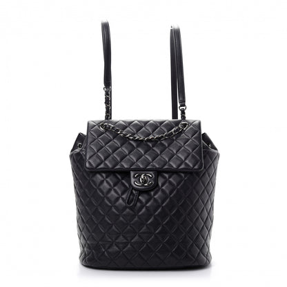 Chanel Lambskin Quilted Large Urban Spirit Backpack Navy 1 of 9