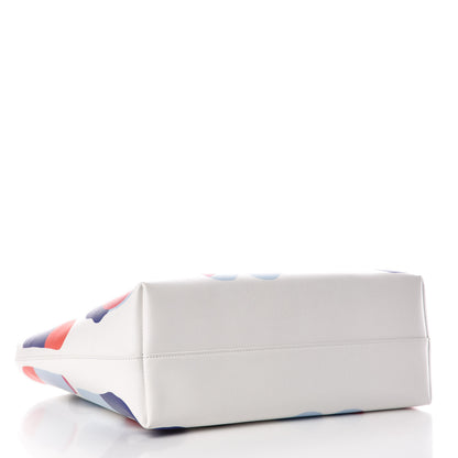 Fendi Vitello Elite Roma Print Signature Roll Tote White Multicolor 4 of 13