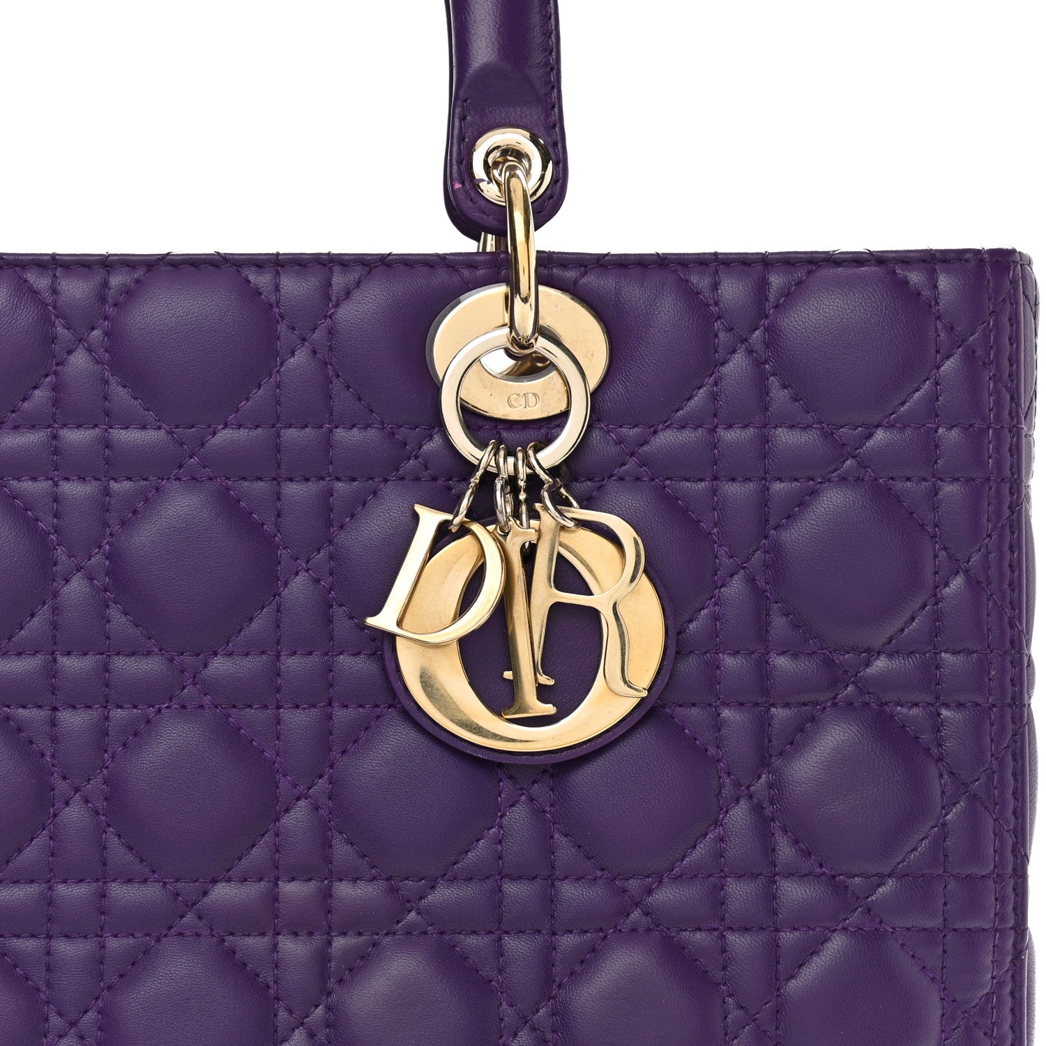 Christian Dior Lambskin Cannage Large Lady Dior Purple 8 of 14