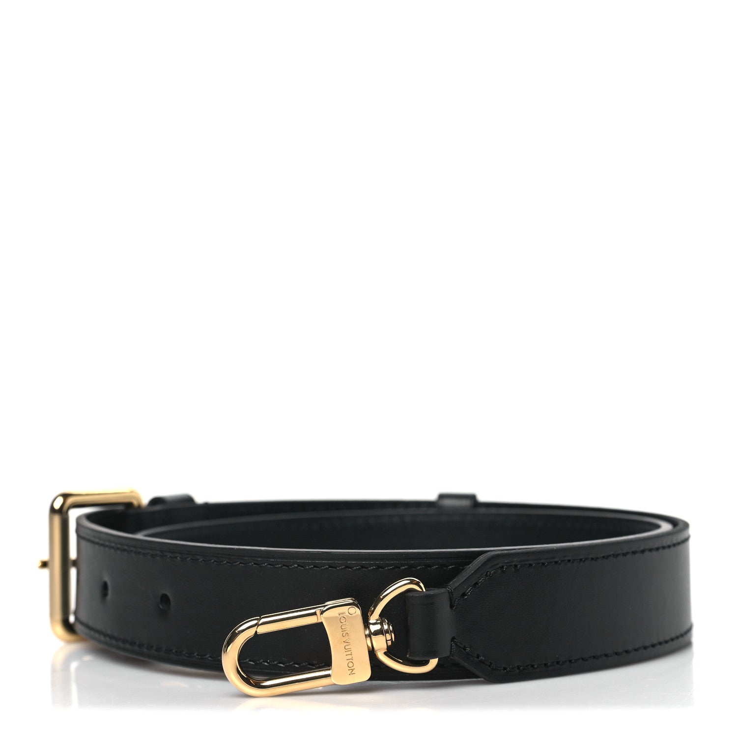 Louis Vuitton Calfskin Adjustable Shoulder Strap Black 1 of 4