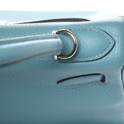 Hermes Taurillon Clemence Kelly Retourne 28 Bleu Saint Cyr 23 of 38