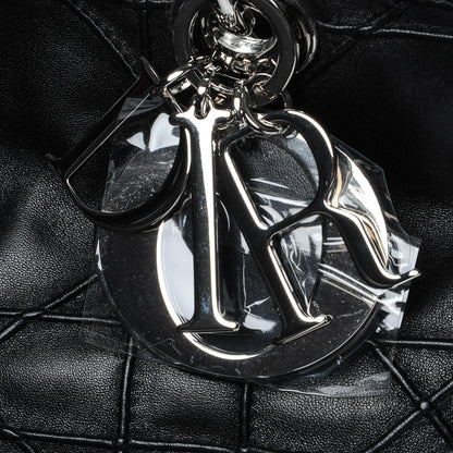 Christian Dior Lambskin Cannage Medium Granville Tote Black 8 of 8
