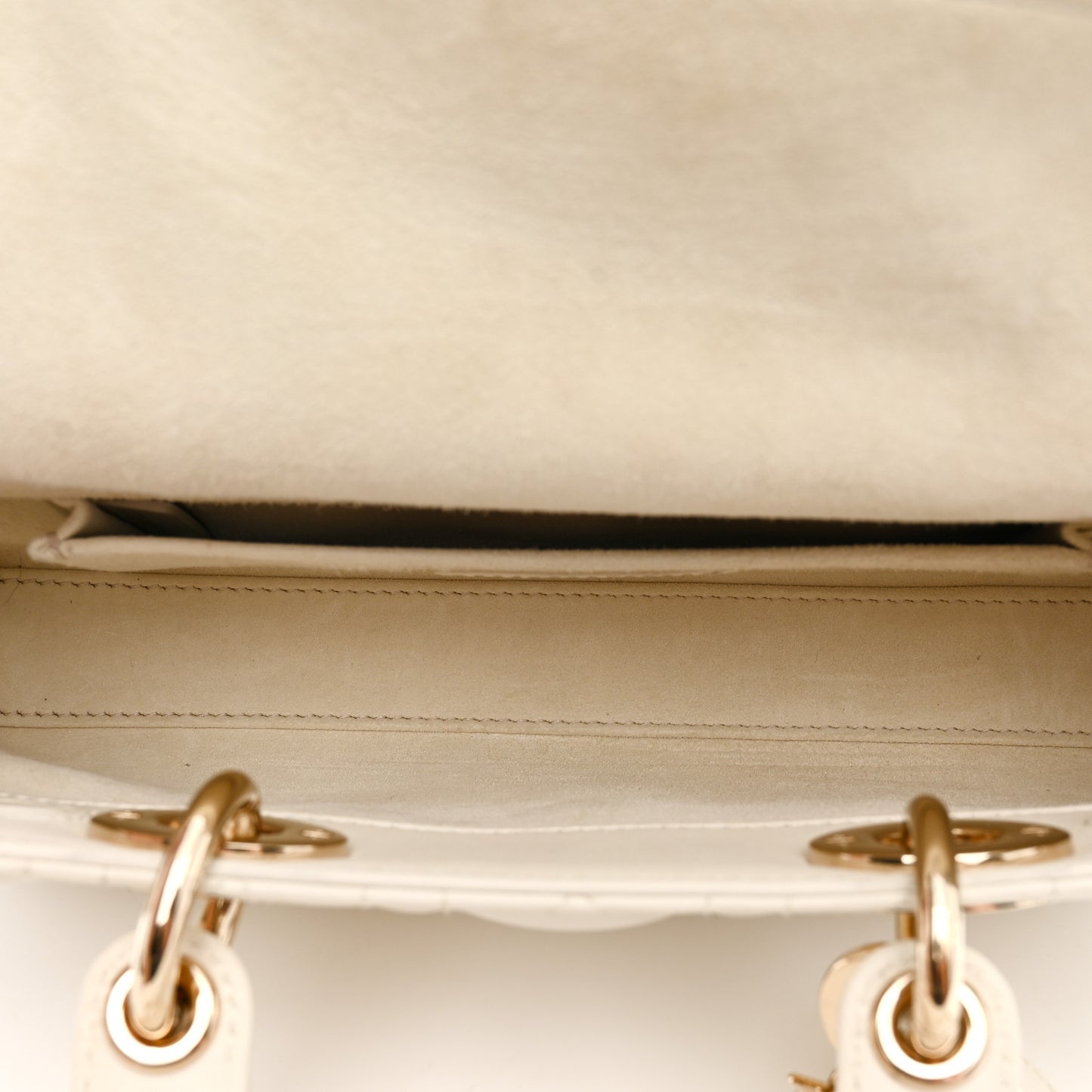 Lambskin Cannage Small Lady D-Joy Latte