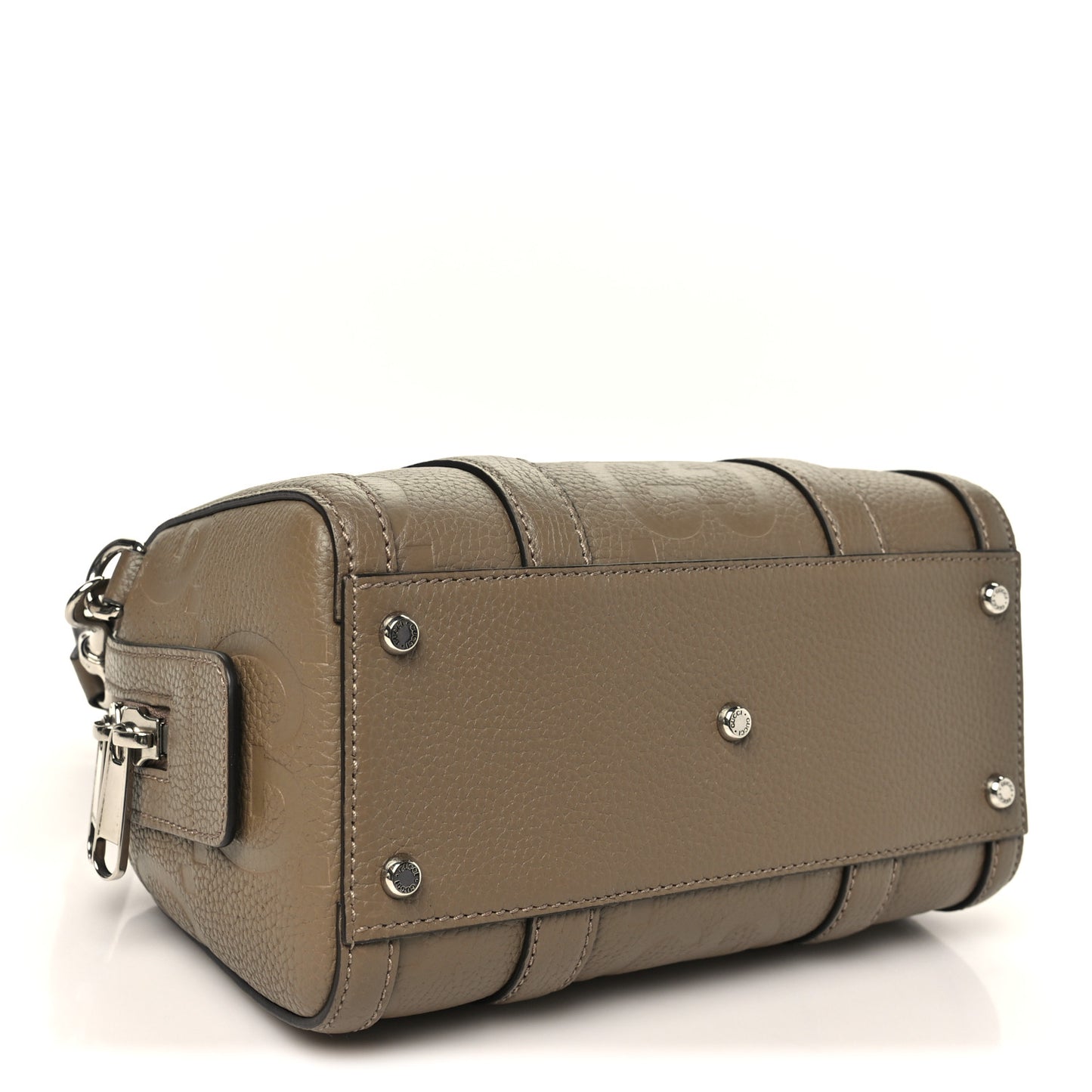 Piuma Calfskin Jumbo GG Embossed Mini Duffle Bag Good Taupe