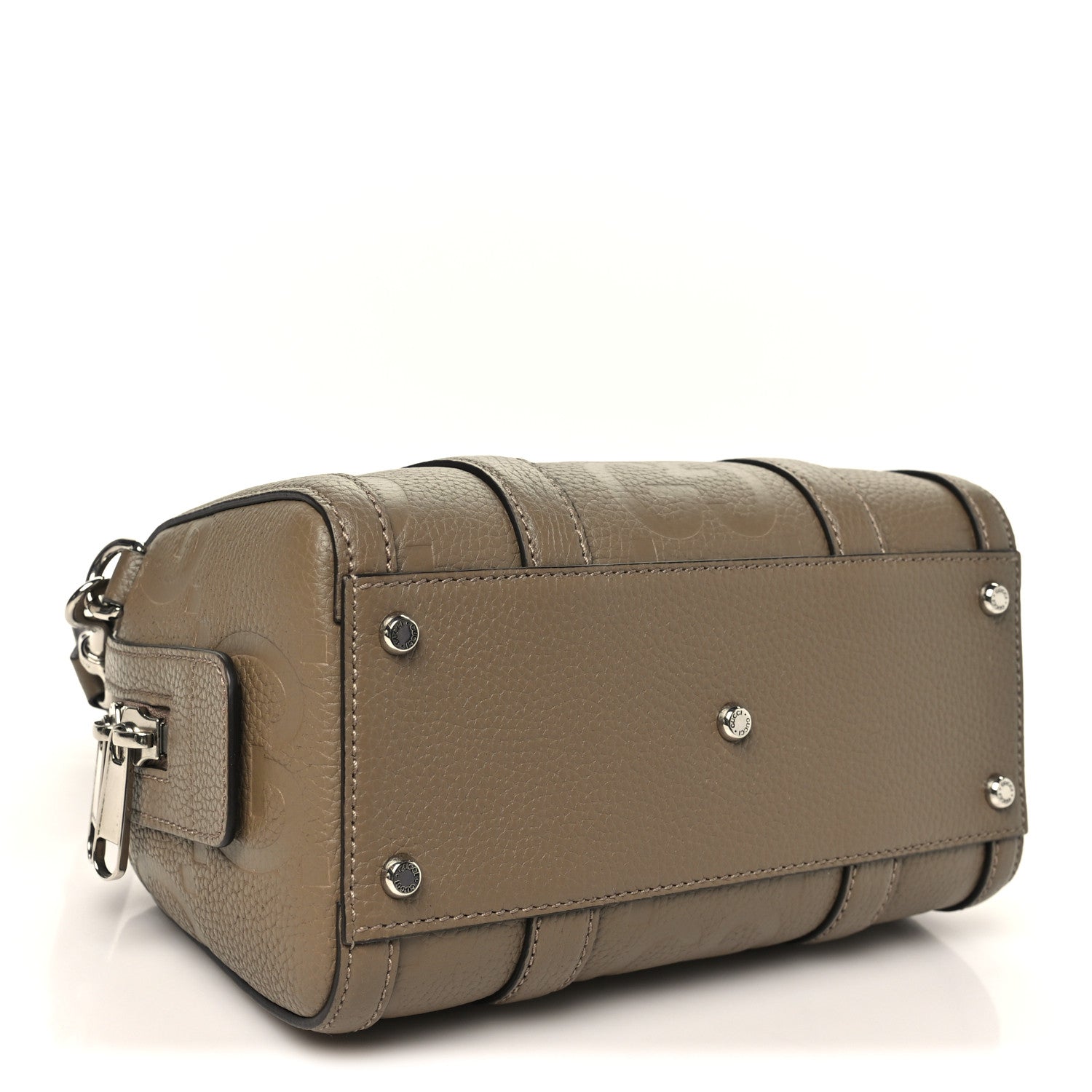 Gucci Piuma Calfskin Jumbo GG Embossed Mini Duffle Bag Good Taupe 4 of 11